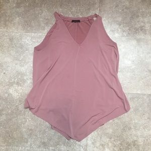 Pink Flowy Halter Tank